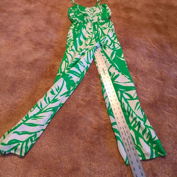 Lilly Pulitzer for Target Green Floral Jumpsuit Size XS - Picture 3 of 10